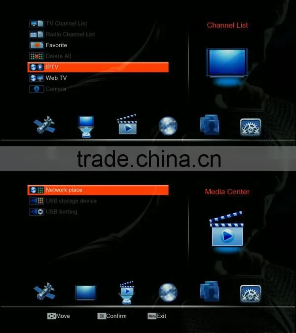 DVB S2 & T2 Openbox v8 combo hd satellite tv receiver