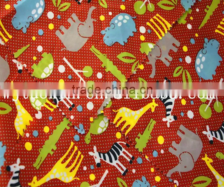 cartoon printed polyester taffeta fabric