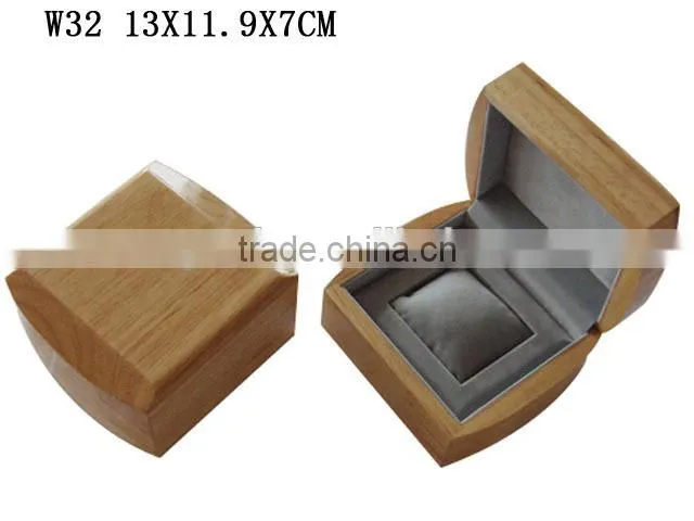 wholesale china OEM supply wooden hinged jewelry watch box handmade W1195