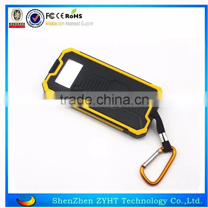 2016 Factory price 10000mah/20000mah solar mobile charger solar power bank