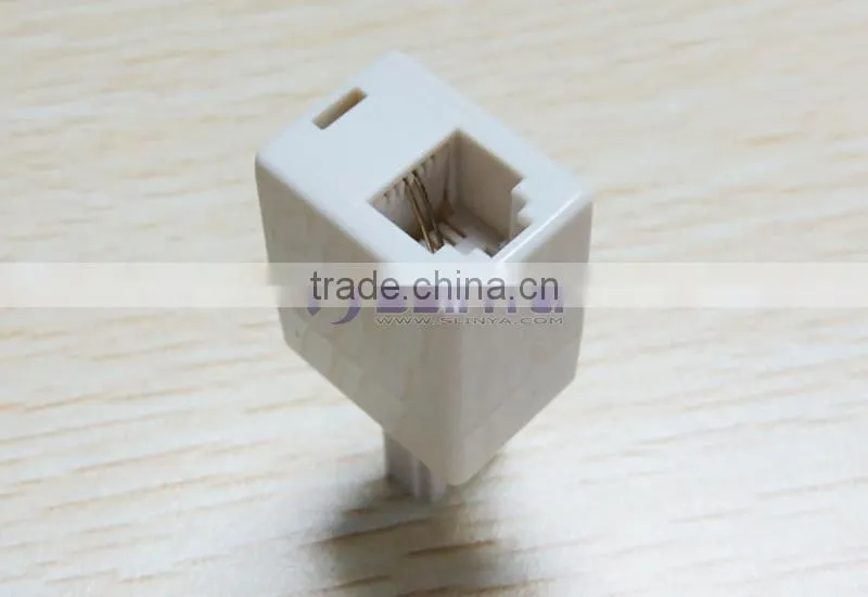 BT Male UK Plug to 6P4C RJ11 US Telephone Socket Cable Connector