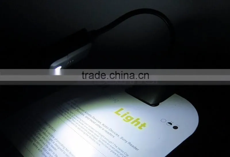 IP33 Grade 7lm LED Warm White Light Source LED Clip On Book Light
