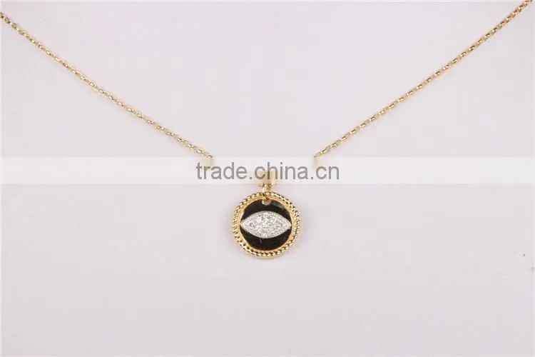 Cheap jewellry eyes shape pendant small 925 silver pendant with black and white enamel pendant