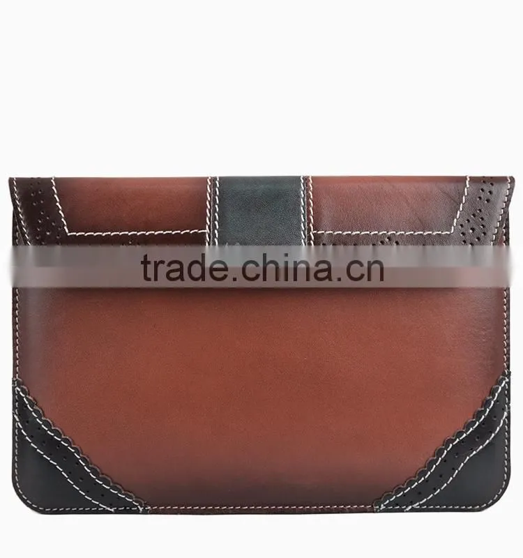 High Grade leather wallet case for ipad mini