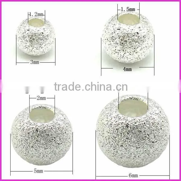 JF9201 925 Sterling Silver Round Ball Beads