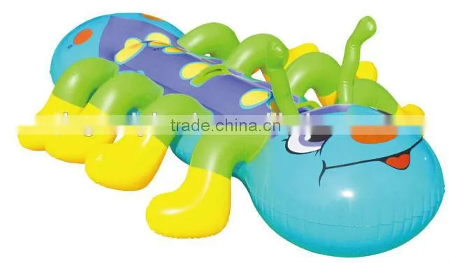 2014 Hot sale lovely inflatable caterpillar rider for surfing