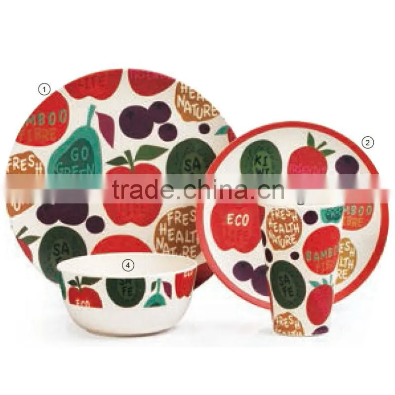 2015 biodegradable bamboo fiber eco tableware,dinner plate