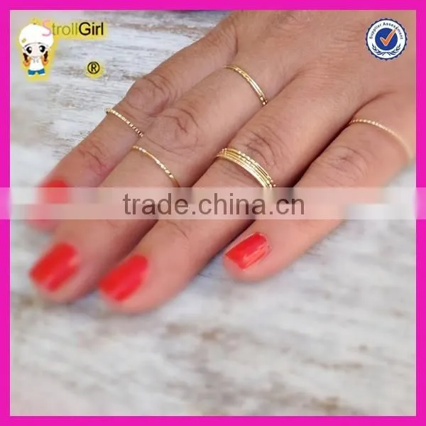 Fashion jewelry gold stacked rings wholesale sterling silver and rose gold twist ring