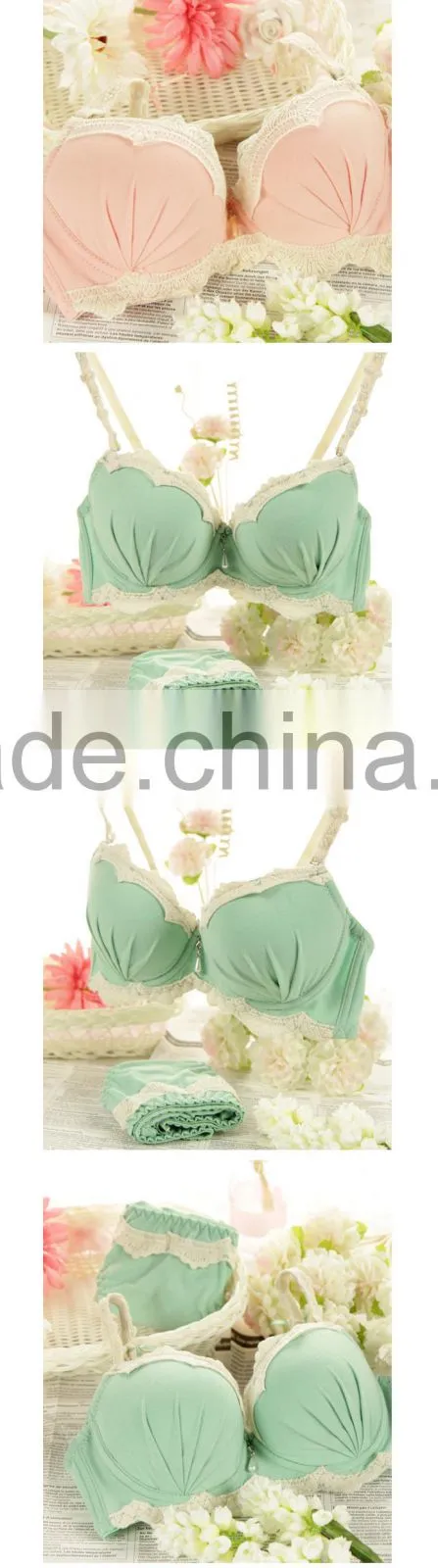 Pink Bow Sexy Bra Set for Girl