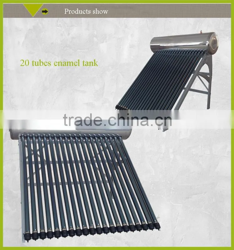 quick heating rooftop solar water heater