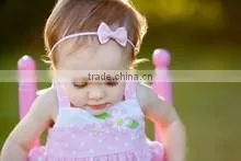 Newborn Baby Kids Pearl Diamond feather Headband Photo Props crystal Hair Band wh-1770