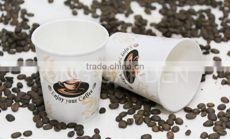 Customized Print enjoy coffee paper hot cup with lids