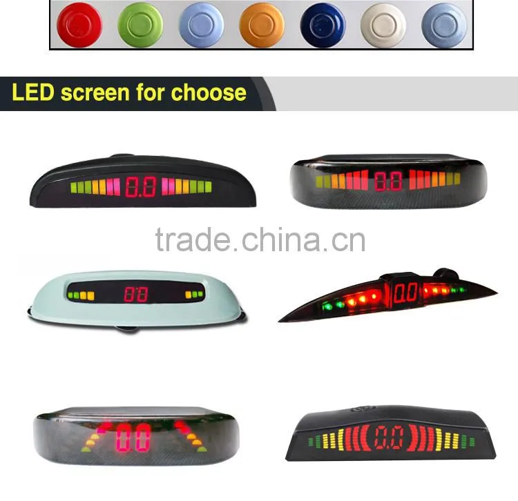 LED digital car parking sensor system with 20 different color type waterproof ultasonic sensor