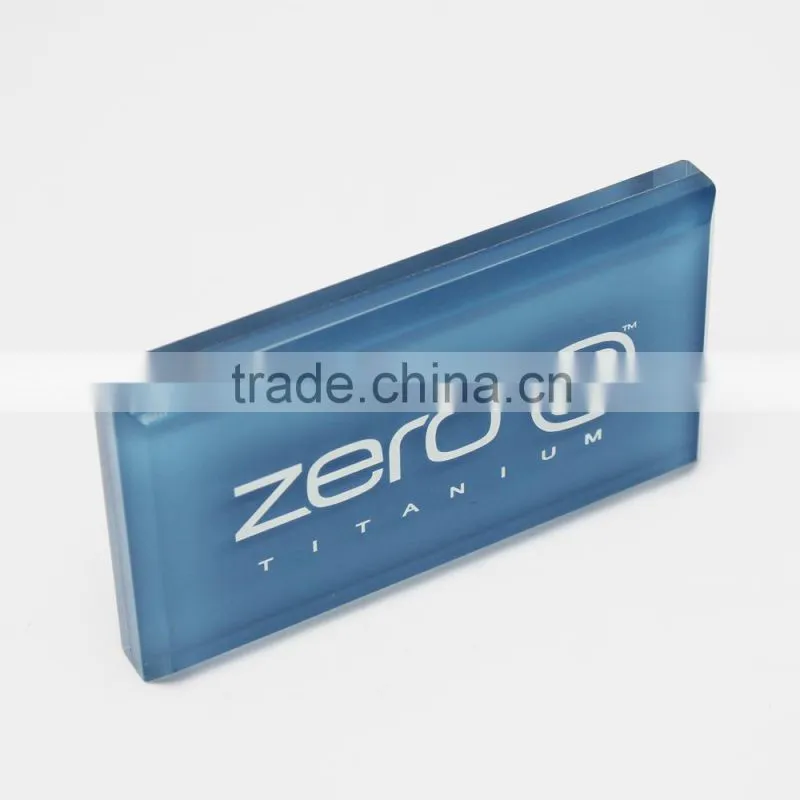 custom display, acrylic logo block