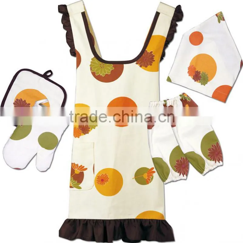 Wholesale washed cheap price cotton material long apron