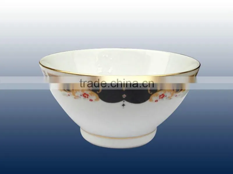 white porcelain footed bowl ceramic noodles bowl soup bowl
