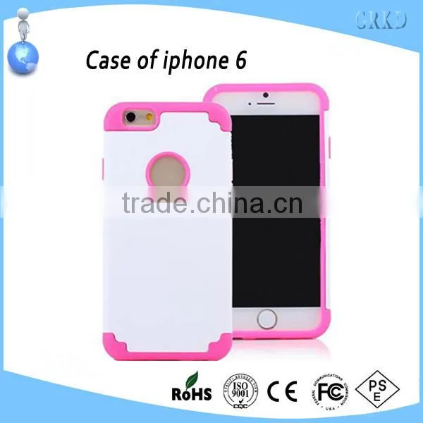 High quality for iphone 6 case pc+silicone case