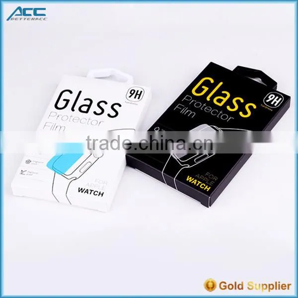 2015 Hot Selling Premium 0.33mm HD Ultra Clear 2.5D 9H Tempered Glass Screen Protector for Apple iWatch