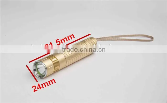 golden supplier metal flashlight black flashlight