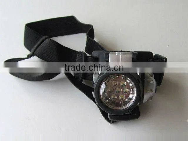 ABS led head torch lamp with 7 LED