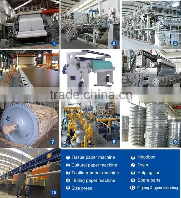 Mimi small capacity fluuting paper and kraft liner paper making machine