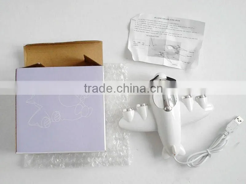 Promotional plane shape usb hub good gift for airline with customized logo printing