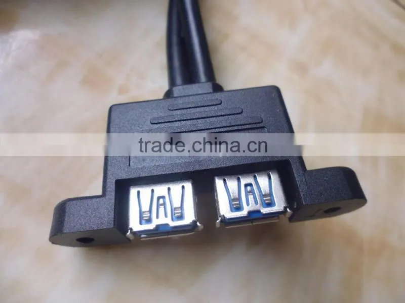 high quality USB AF*2 TO 20P Housing 3.0 cable