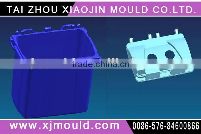 plastic injection garbage bin with pedal and lid moulding