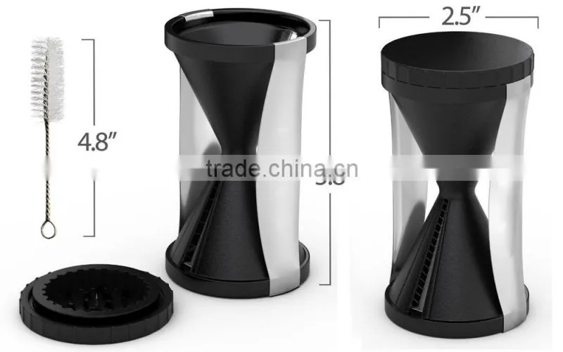 Green Black Stainless Steel Spirelli Spiral Slicer Spiral Vegetable Slicer as seen on TV