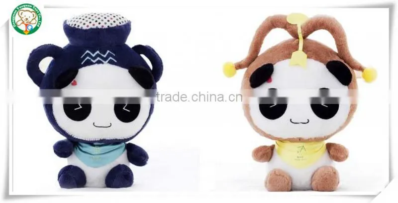 Promotion gift Creative cartoon panda 12 constellation super cute doll adorable plush toy doll