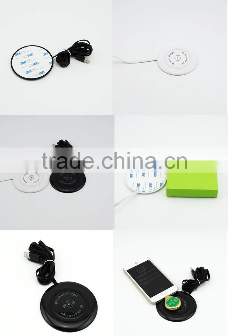 New popular Hotselling adhesive Qi wireless charger phone wireless charger with CE ROHS FCC approved