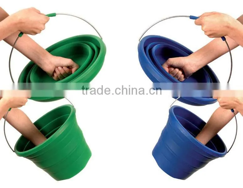 Silicone Collapsible Bucket Red