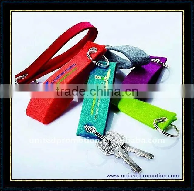 custom felt fabric keychain