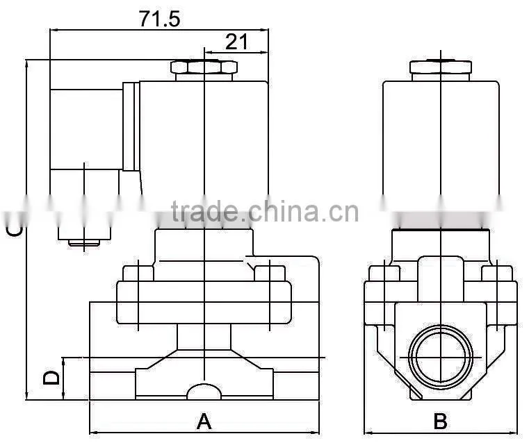 high pressure two-position two-way closed type electromagnetic valve