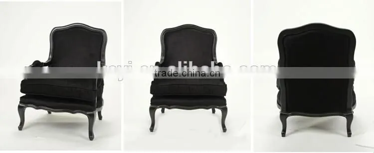 Solid Birch Wood black fabric Coffee room use Chair/modern armchair(CH-863)