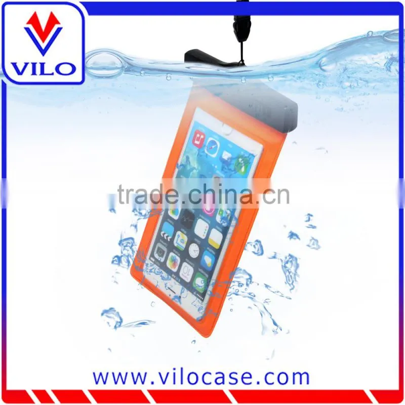 Colorful universal clear cover pouch waterproof case with neck strap