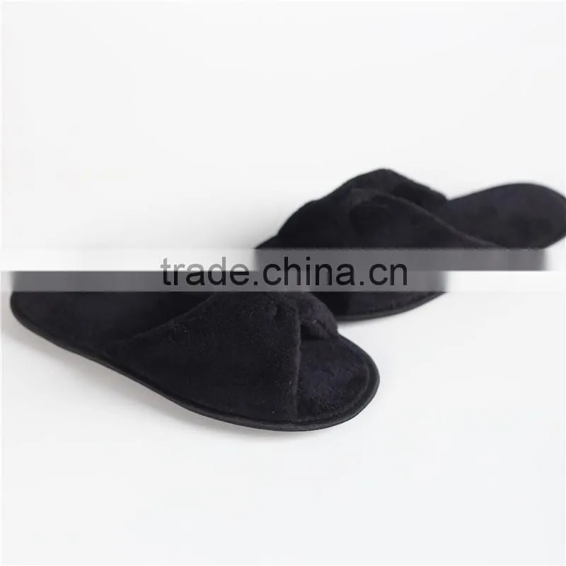 Women jacquard weave coral fleece indoor slipper