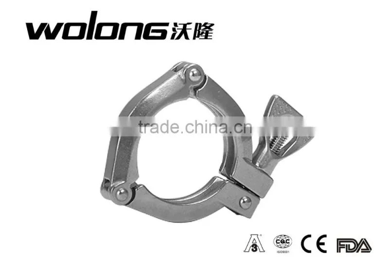 Stainless Steel Sanitary Fitting 3A -13MHHS Three-Piece Clamp