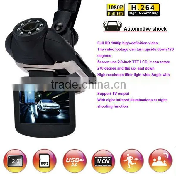 Hot-selling 2.0 inch 1080p digital vehicle+wide-angle lens camera+Night vision digital camera