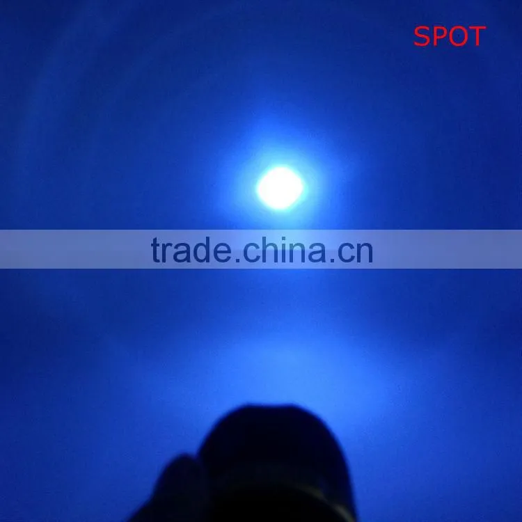 1W powerful led with 3D batteries Zoom adjustable flashlight