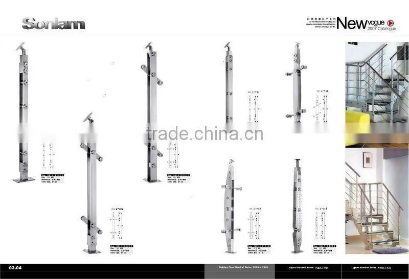 design stainless steel stair railing post