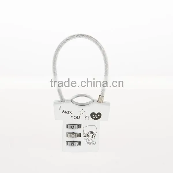 Hot sale high quality lock wire cable lock luggage digital cable lock for christmas gifts
