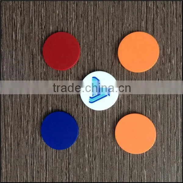 23.2*2MM Colorful plastic token coin / customized logo