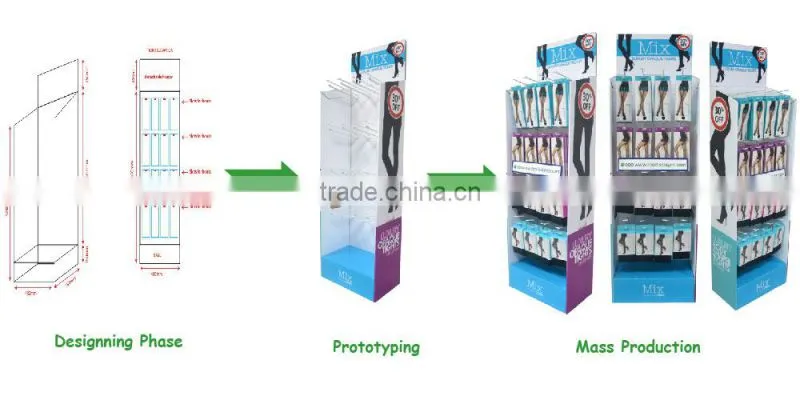 Traditional Designing Long Wallet Advertising Display Stands