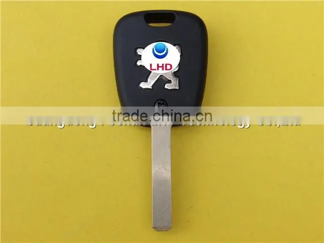 Wholesale 2 button remote key shell for peugeot car key with 307 blade and logo