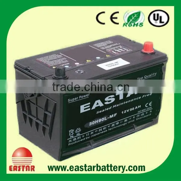JIS Standard 12v 70ah Car battery 80D26L hybrid car battery