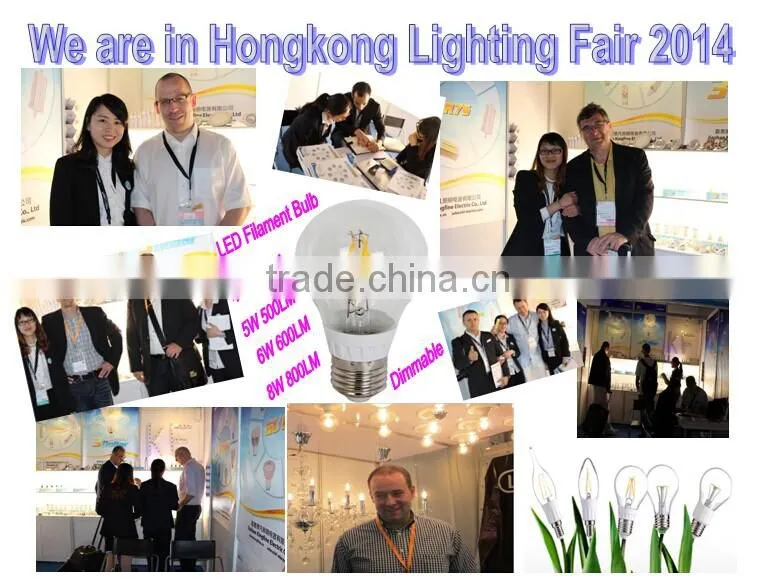 2015 Newest Design Hot Sale 6w 8w LED Filament Bulb , Dimmable LED Filament Lamp Led Bulb