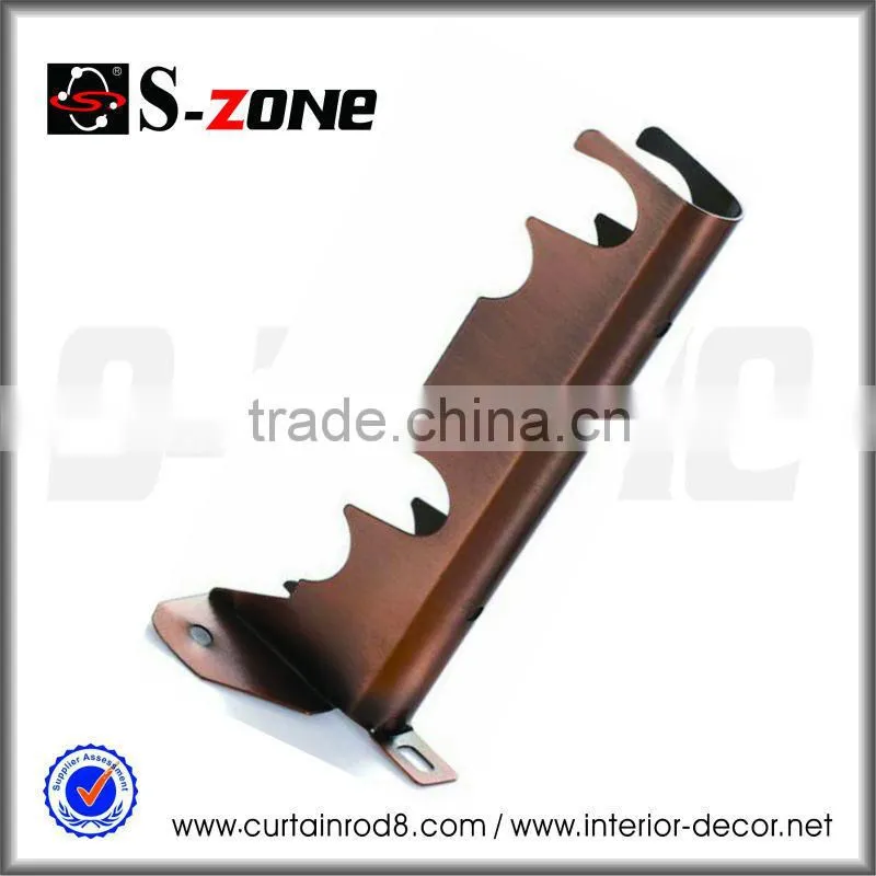 28mm pipe fixed metallic parts stainless steel curtain brackets