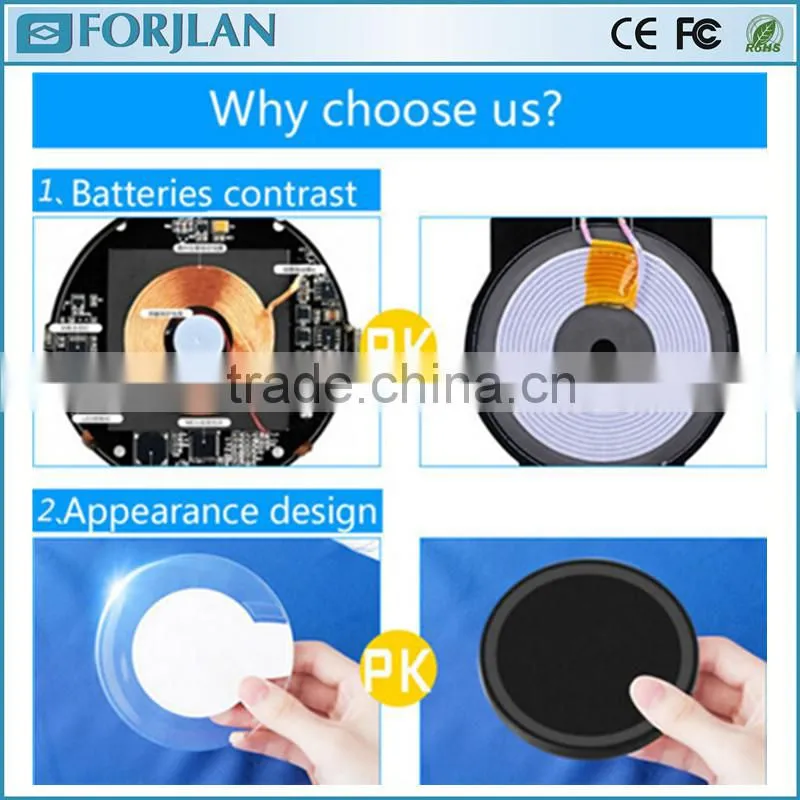 New wireless battery charger FORJLAN qi charger for mobile phone