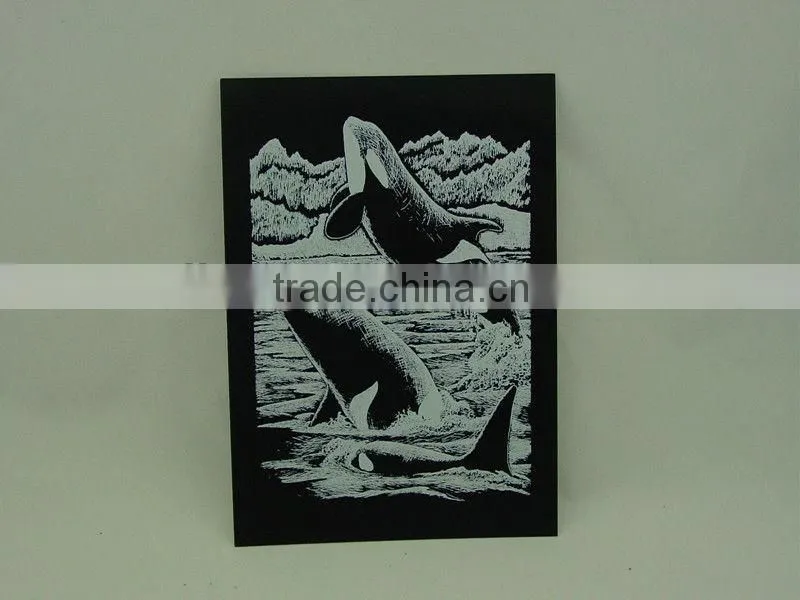 Engraving card/Scrap art foil/foil card/Parrot designed foil paper engraving art